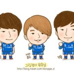 아~ 귀엽다!! 수원삼성 <b>fc</b> men 캐리커쳐.. (김준수, 김현중...
