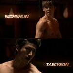 남자 아이돌중에서 몸매 최강! 닉쿤과 <b>택연</b>!! 복싱대결영상!!