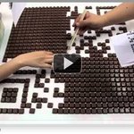 대박! 우리나라에서 <b>만듬</b> 초콜렛으로 만든 대형 qr코드