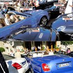 운전<b>미숙</b>女, 페라리·포르쉐·벤츠 연쇄 접촉 사고