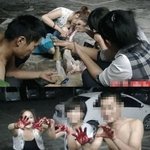 (펌)길거리에서 개를 해부하는 대륙 청소년들