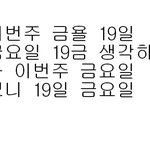 19 금 (사진 有)
