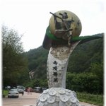 옥계폭포에 나타난 헬멧 여전사!!