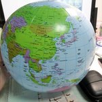 ●○ (사진有) 세계지도 비치볼에 동해가 아닌 일본해가 있습니다...