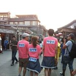 런닝맨 북경 레이스 직찍 촬영 중 사진모음 카라 강지영