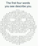 처음 보이는 4개의 단어 당신을 나타낸답니다.