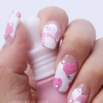 <b>셀프</b>네일아트 ^^ 핑크하트 딥프렌치로 소녀처럼~