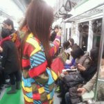 ★초미녀★ 스키복입은 왠 지하철 보드녀가 2호선에 ㄷㄷㄷ