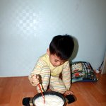 <b>촉감놀이</b> - 밀가루풀,물감-