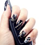 <b>셀프</b>네일아트- 로코코네일씰로 장식한 블랙 시크한 네일아트!!