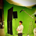 한예슬,<b>송승헌</b> 카페베네 광고 촬영현장에서 직찍들