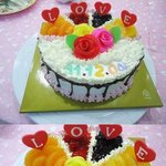 ★사진有★남자친구랑 케이크만드러써요!!
