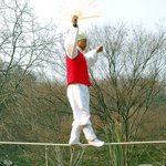 <b>설날</b> 민속촌의 줄타기