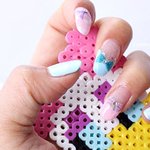 셀프네일아트~^^ 귀여운 <b>리본</b>과 핑크 블루 프렌치 네일아트 따라하기~