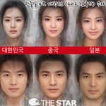 <b>한중일</b> 연예인 평균 얼굴