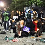 이관수 청년<b>비례</b>대표 후보, 언론노조 2차 촛불문화제 참석