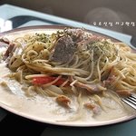 먹을수록 살빠지는 훈제<b>오리</b> 크림 파스타。