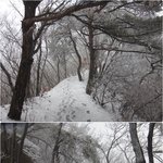 눈 내린 3월의 <b>수락</b>산