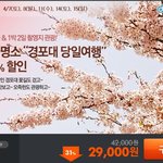벚꽃여행 <b>티몬</b>에 싸게 나왔네요: ) 조건 봐주세용