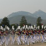 육군사관학교 생도들의 <b>행진</b>장면