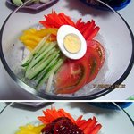 비빔곤약국수로 오늘 한상차림