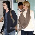 전세기 타고 한국에 온 <b>앤드류</b> 가필드랑 엠마 스톤 커플