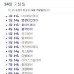 오늘은 고백데이~ 일년내내 무슨데이가 있을까?