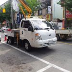 공영주차장 1500원때문에 차량으로 위협하는 lgu+케이블설치기사