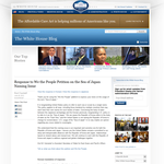 백악관답변 - 동해를 지켜주세요 ㅠ