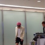 @오늘 <b>분홍</b>머리 지드래곤 공항 패션