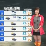 장마철 '기상캐스터' 레인코트패션 