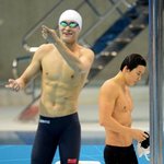 박태환 <b>실격</b>이라고 전광판에 떳을때 쑨양표정 jpg.