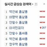 지금 네이버 검색어 순위.... 멍미????