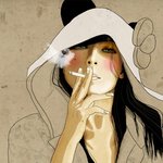 <b>흡연</b>하는 여자