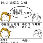 <b>남</b>, 녀 솔로의 <b>차이</b>