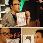 ★★박명수가 박신양 닮은꼴? <b>풍성</b> 머리숱 캐리커처에 함박웃음
