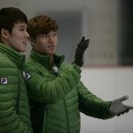 런닝맨 박태환 휠라 골드다운<b>점퍼</b>