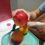 쉿! 절대알려주지말라던 아빠만의 복숭아먹는방법!!!