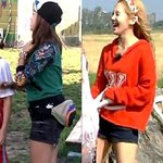 <b>효연</b> vs 보라 핫팬츠+운동화 신고 나노 각선미 대결!