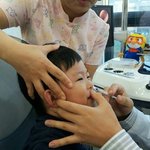 주사라면 울기 시작하는 우리 <b>현석이</b>!! 독감접종 성공했어요~