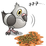 맛있는 라면을 먹고 <b>감명</b>받은 비둘기