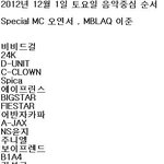 음악<b>중심</b>출연자순서