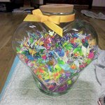 이쁜 하트 <b>유리병</b>에 담긴 종이학 1000마리~!