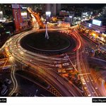 울산 공업탑과 파크폴리스 야경