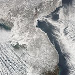 상공에서 본 한국 <b>위성</b>지도