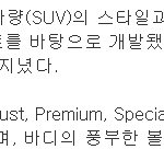 쌍용 프리미엄mlv 코란도 투리스모 기사를보니..