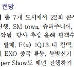 슈퍼주니어와 샤이니의 일본<b>투어</b> 예정, exo 본격적인 중국활동 들어갈...