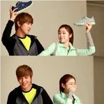 프로스펙스 w <b>movie</b> 보는데 김연아랑 정용화의 산뜻한 트레이닝복...