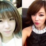 아이돌의 아이라인 전후 비교