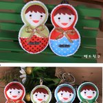 <b>무늬</b>펠트 마트료시카 장식품